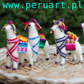 FIGURKA DEKORACYJNA LAMA Z PERU - FIGURKA ETNICZNA 9 cm