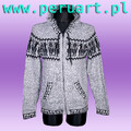 SWETER WEŁNIANY ROZPINANY Z ALPAKI