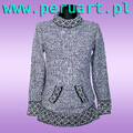 ELEGANCKI SWETER Z PERU Z GOLFEM Z ALPAKI