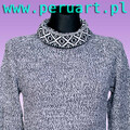 ELEGANCKI SWETER Z PERU Z GOLFEM Z ALPAKI