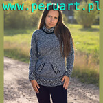 SWETER DAMSKI Z PERU Z GOLFEM Z ALPAKI