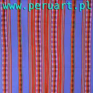 NARZUTA Z PERU OBRUS INDIAŃSKI - INDIGO 115 cm x 210 cm