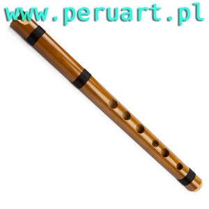 QUENA - BAMBUSOWY FLET Z PERU Z POKROWCEM indiański flet TONACJA E moll (G dur)