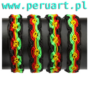 BRANSOLETA PLECIONA RASTA FRIENSHIP MODEL X