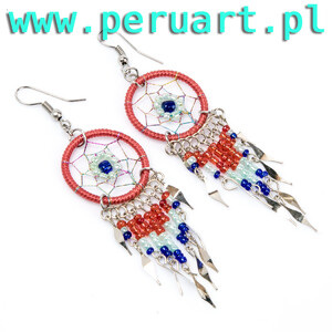 INDIAŃSKIE KOLCZYKI DREAMCATCHER & FLOWER