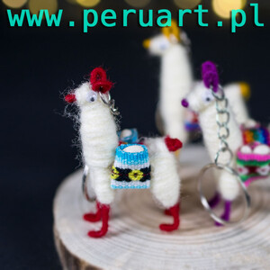 BRELOCZEK LAMA HANDMADE BIAŁA