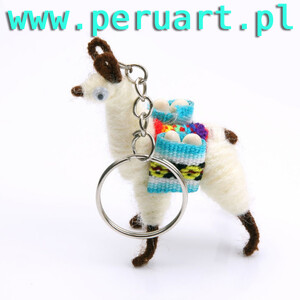 BRELOCZEK LAMA HANDMADE BIAŁA