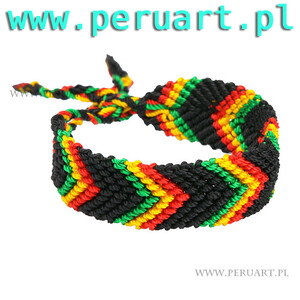 BRANSOLETA PLECIONA RASTA SZEROKA MAKRAMA