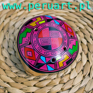 DUŻA OKARYNA CERAMICZNA Z PERU