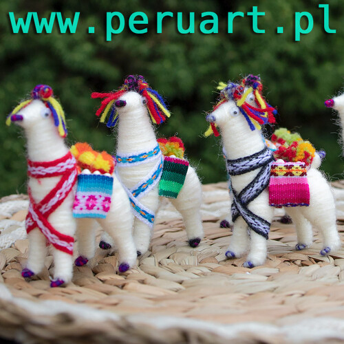 FIGURKA DEKORACYJNA LAMA Z PERU - FIGURKA ETNICZNA 9 cm